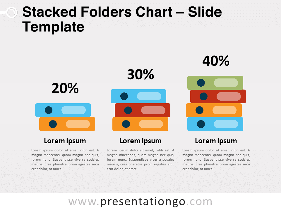 Gráfico de Carpetas Apiladas - Gráfico Gratis Para PowerPoint Y Google Slides
