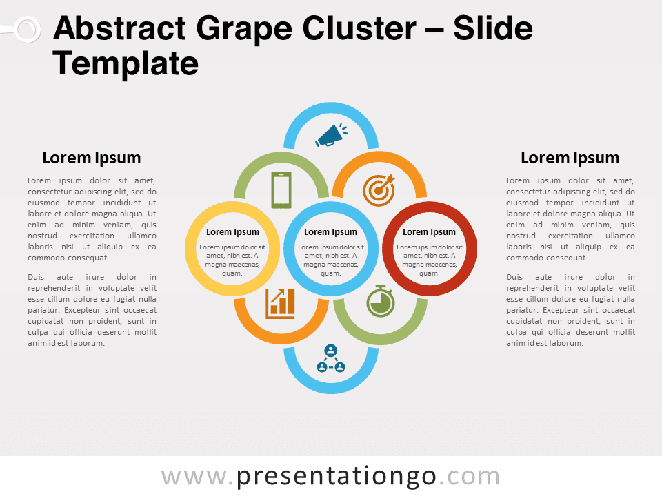 Racimo de Uvas Abstracto - Diagrama Gratis Para PowerPoint Y Google Slides