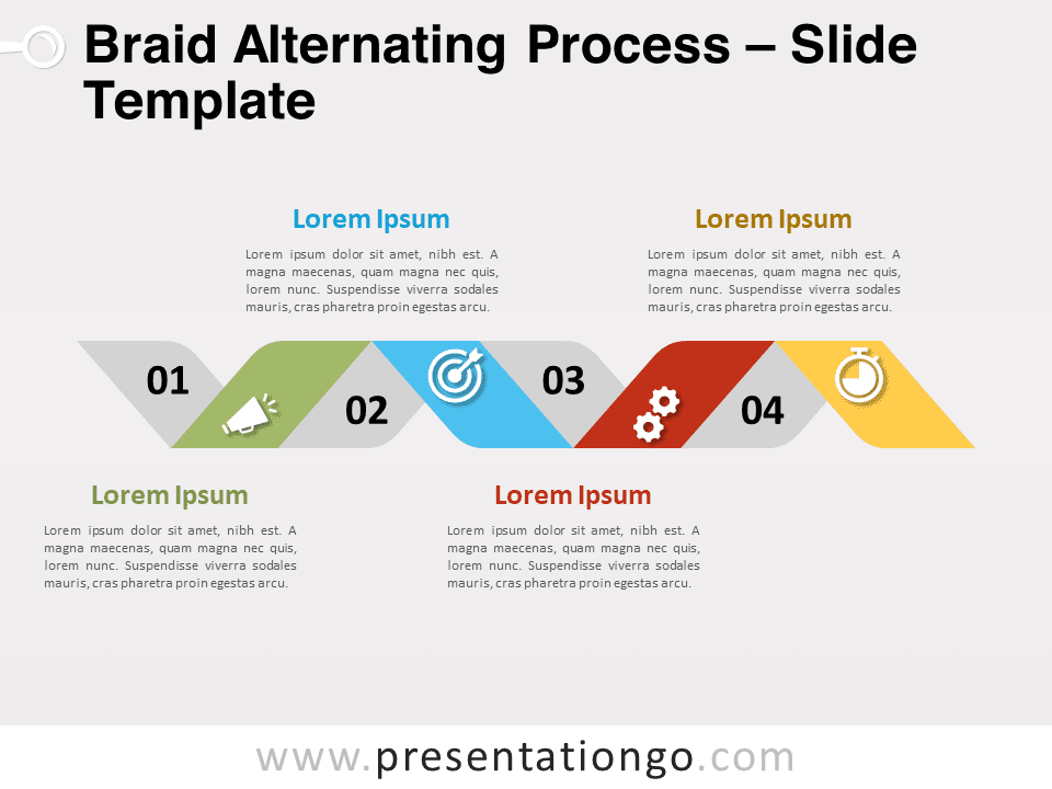 Proceso Alternativo de Trenzas - Diagrama Gratis Para PowerPoint Y Google Slides