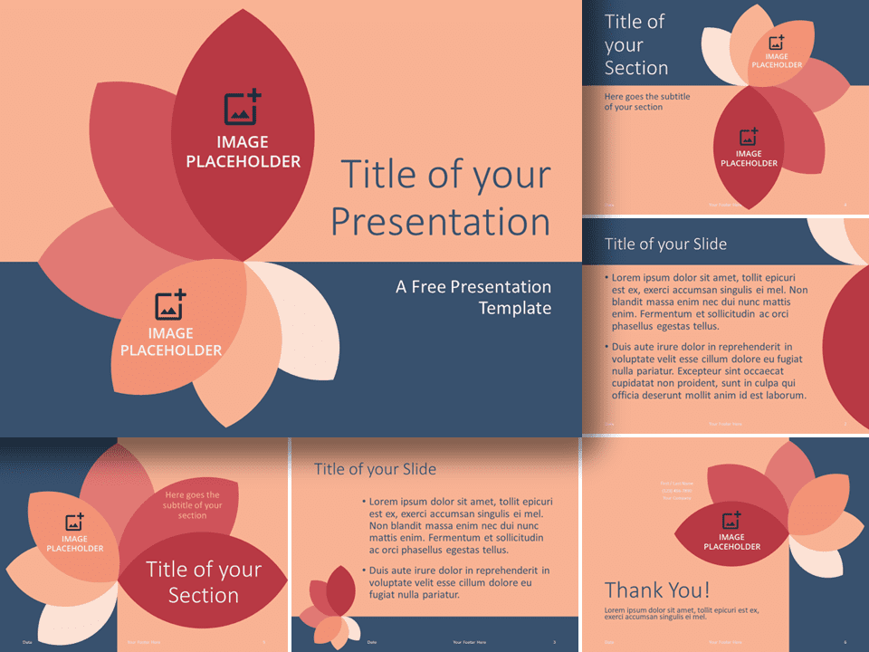 Plantilla Gratis de Flores Geométricas Para PowerPoint Y Google Slides