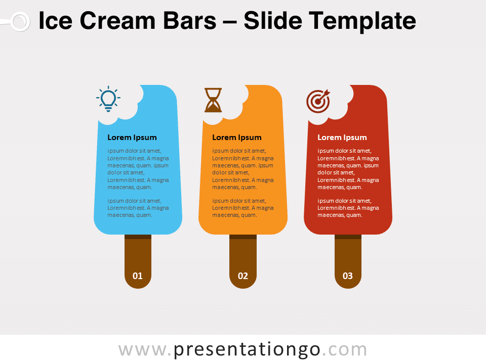 Barras de Helado - Gráfico Gratis Para PowerPoint Y Google Slides