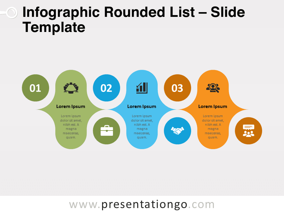 Lista Redondeada Infográfica Gratis Para PowerPoint Y Google Slides