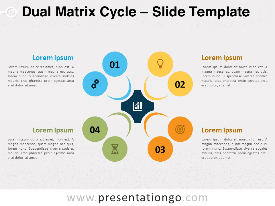 Matriz de Doble Ciclo Diagrama Gratis Para PowerPoint Y Google Slides