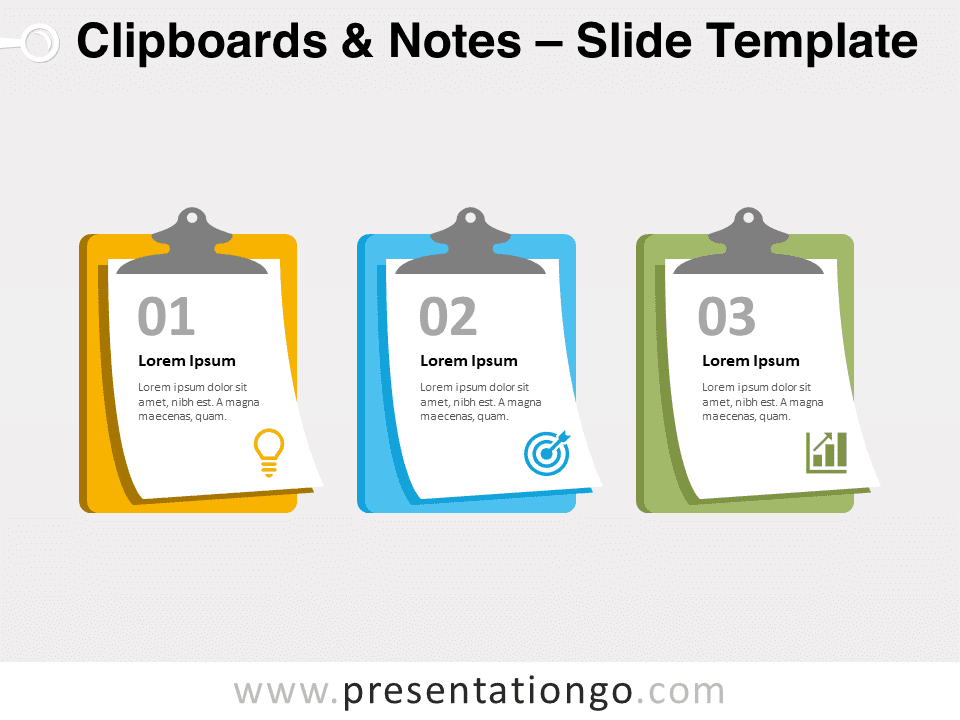 Portapapeles Y Notas - Gráfico Gratis Para PowerPoint Y Google Slides