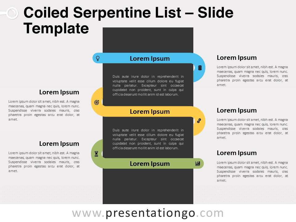 Lista Serpentina Enroscada - Gráfico Gratis Para PowerPoint Y Google Slides