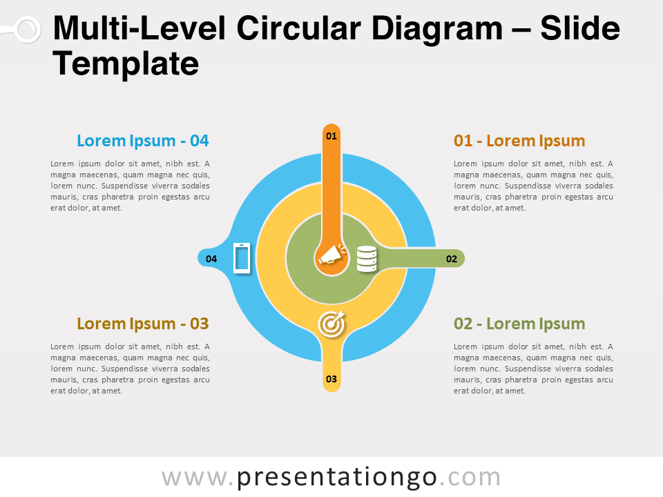 Diagrama Circular de Varios Niveles - Diagrama Gratis Para PowerPoint Y Google Slides