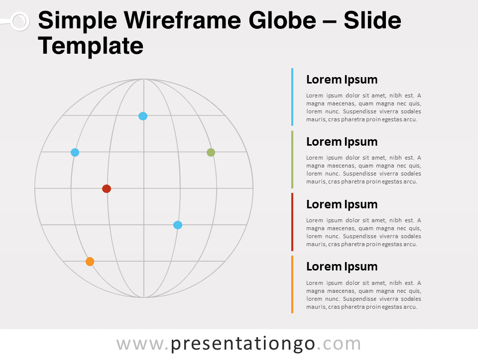 Globo de Alambre Simple - Gráfico Gratis Para PowerPoint Y Google Slides