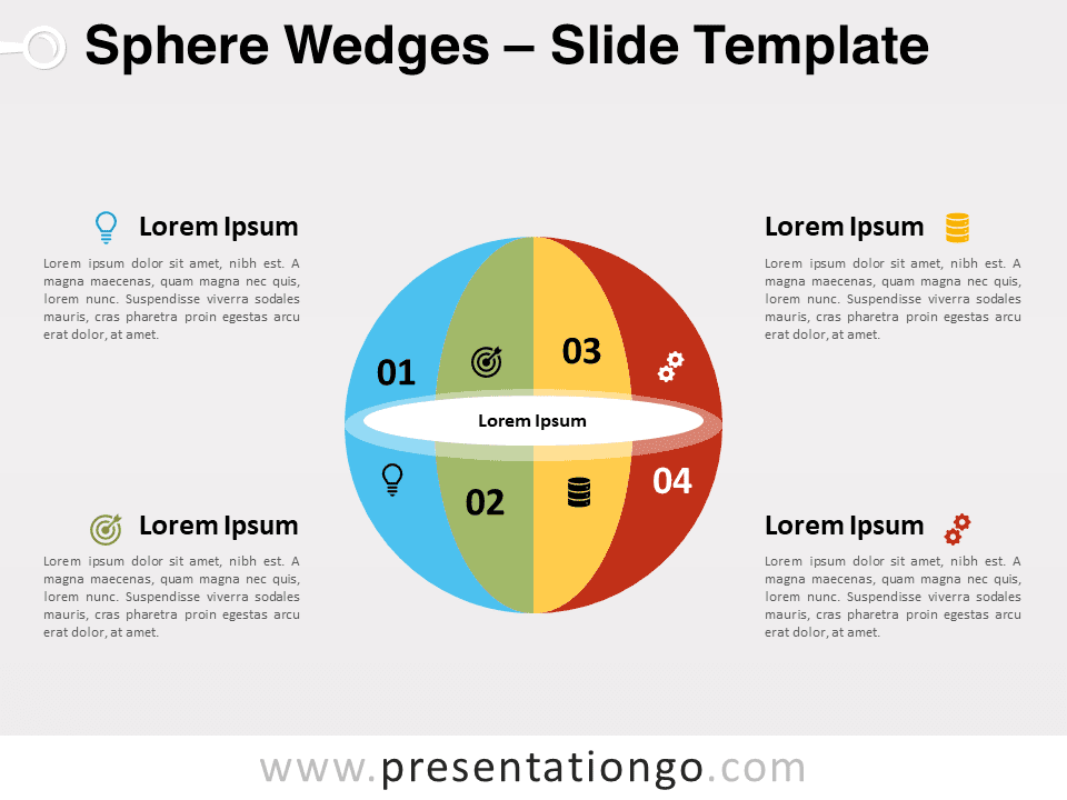 Cuñas de Esfera Gráfico Gratis Para PowerPoint Y Google Slides