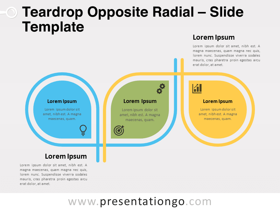 Teardrop Opuesto Radial - Diagrama Gratis Para PowerPoint Y Google Slides