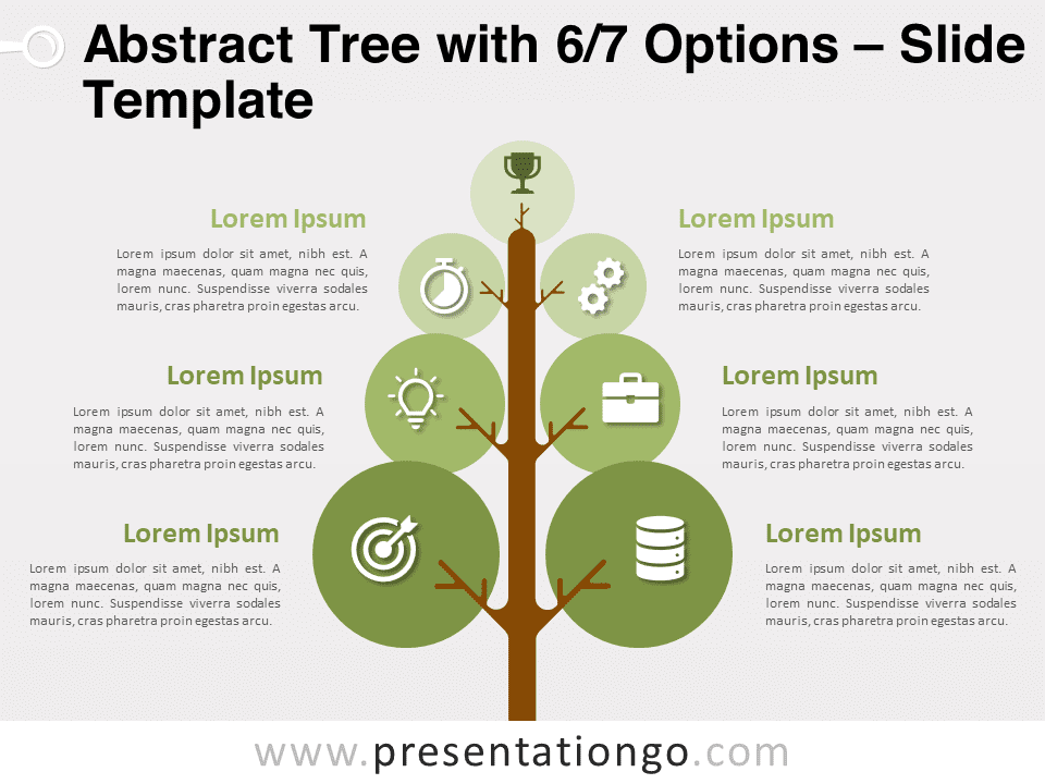 Árbol Abstracto Con 6/7 Opciones - Gráfico Gratis Para PowerPoint Y Google Slides