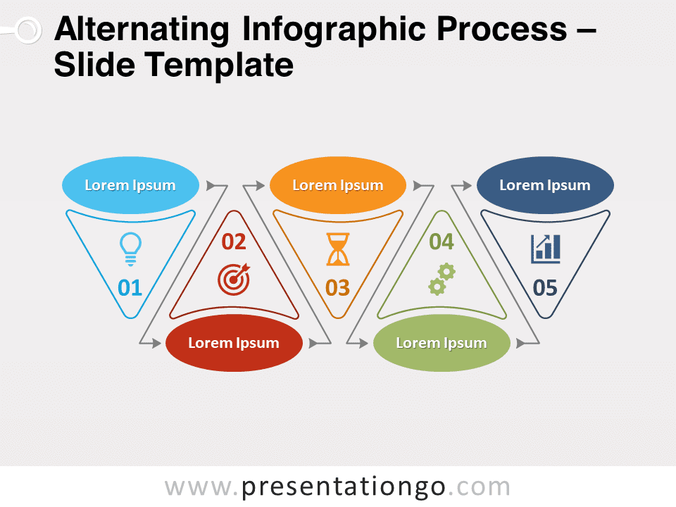 Infografía de Proceso Alterno Gratis Para PowerPoint Y Google Slides
