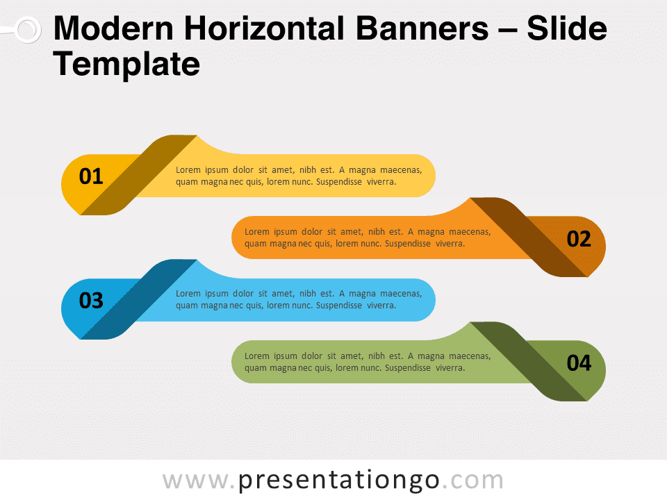 Banners Horizontales Modernos Gráfico Gratis Para PowerPoint Y Google Slides