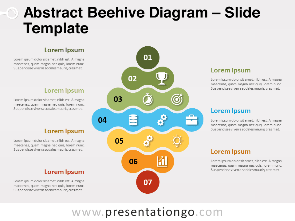 Diagrama Abstracto de Colmena de Abejas - Gráfico Gratis Para PowerPoint Y Google Slides