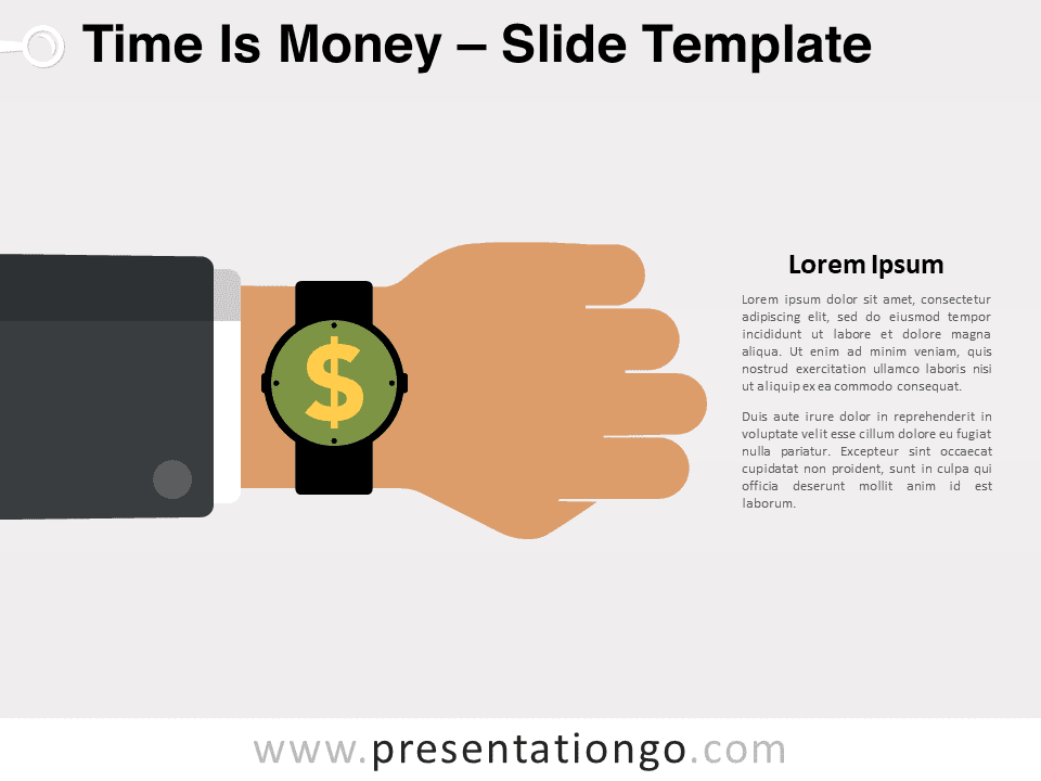 El Tiempo Es Dinero Gráfico Gratis Para Powerpoint Y Google Slides