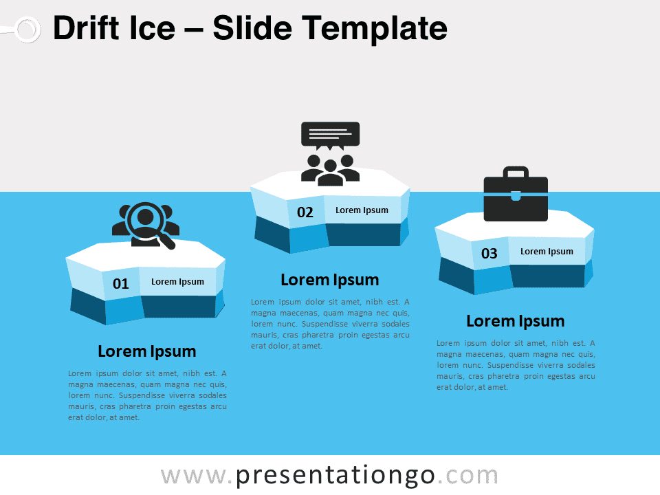 Hielo a la Deriva Gráfico Gratis Para PowerPoint Y Google Slides