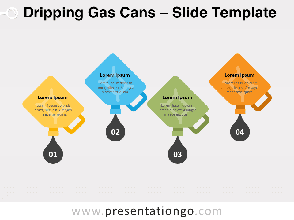 Canisters de Gas Goteando - Gráfico Gratis Para PowerPoint Y Google Slides