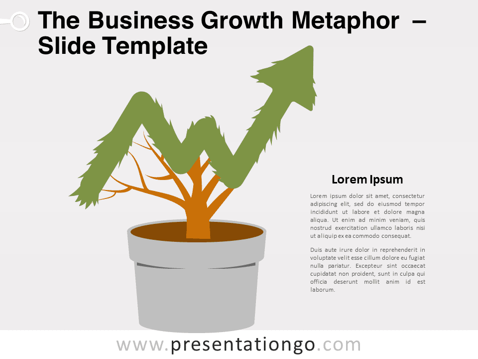 La Metáfora del Crecimiento Empresarial - Gráfico Gratis Para PowerPoint Y Google Slides
