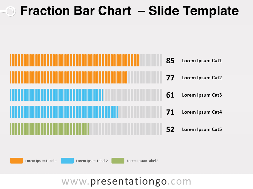 Gráfico de Barra de Fracciones Gratis Para PowerPoint Y Google Slides