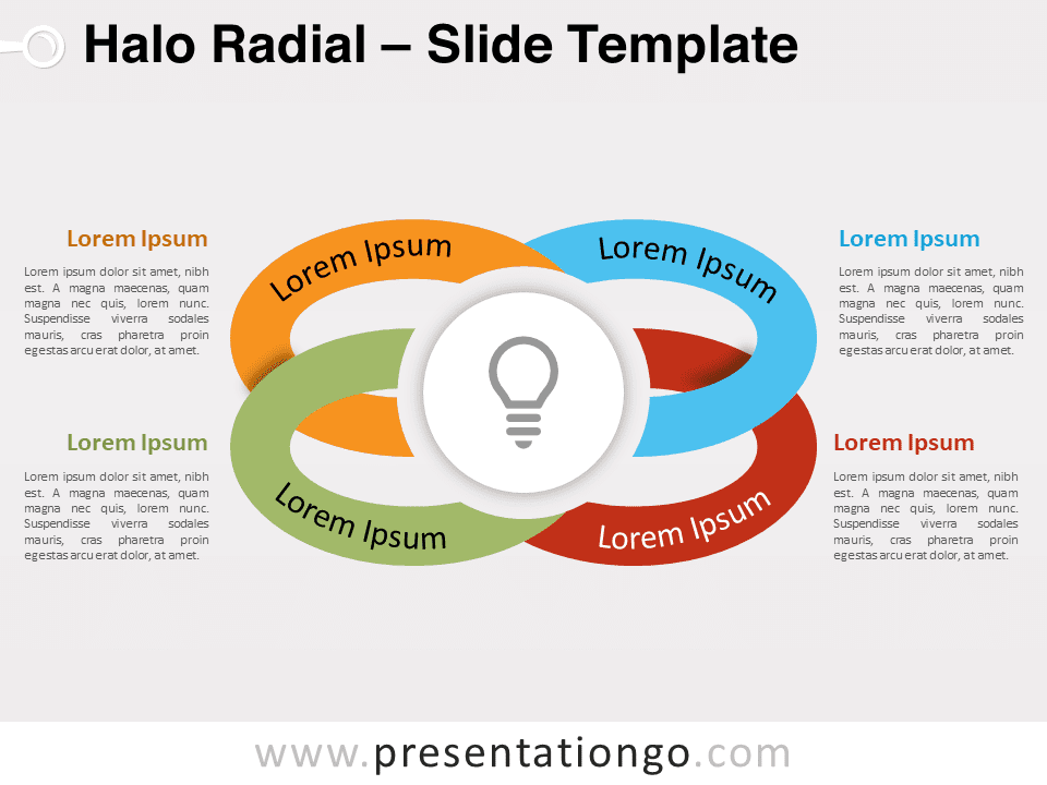 Halo Radial Diagrama Gratis Para PowerPoint Y Google Slides