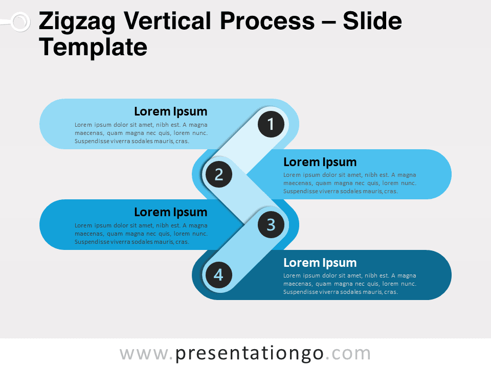 Proceso Vertical en Zigzag - Gráfico Gratis Para PowerPoint Y Google Slides