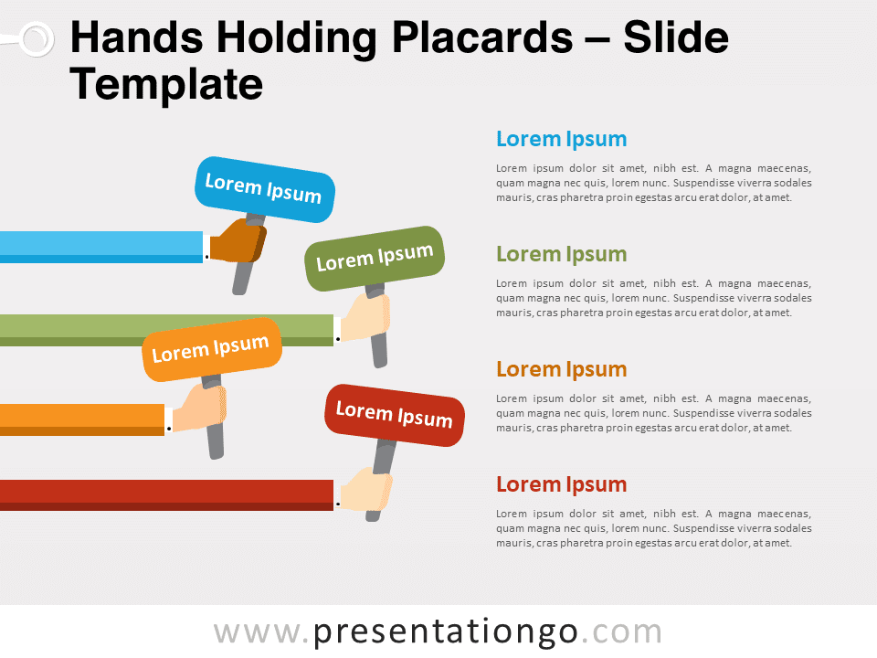 Manos Sosteniendo Pancartas - Gráfico Gratis Para PowerPoint Y Google Slides