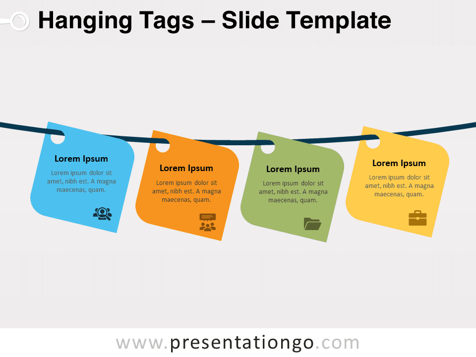 Etiquetas Colgantes - Gráfico Gratis Para PowerPoint Y Google Slides