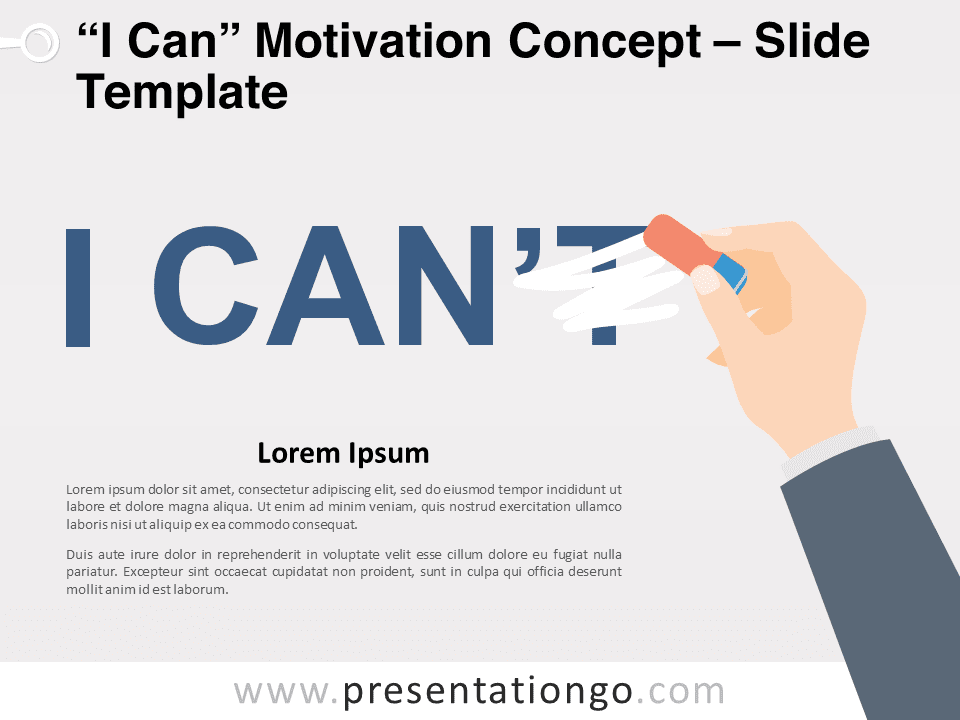 Concepto de Motivación "Puedo" - Gráfico Gratis Para PowerPoint Y Google Slides