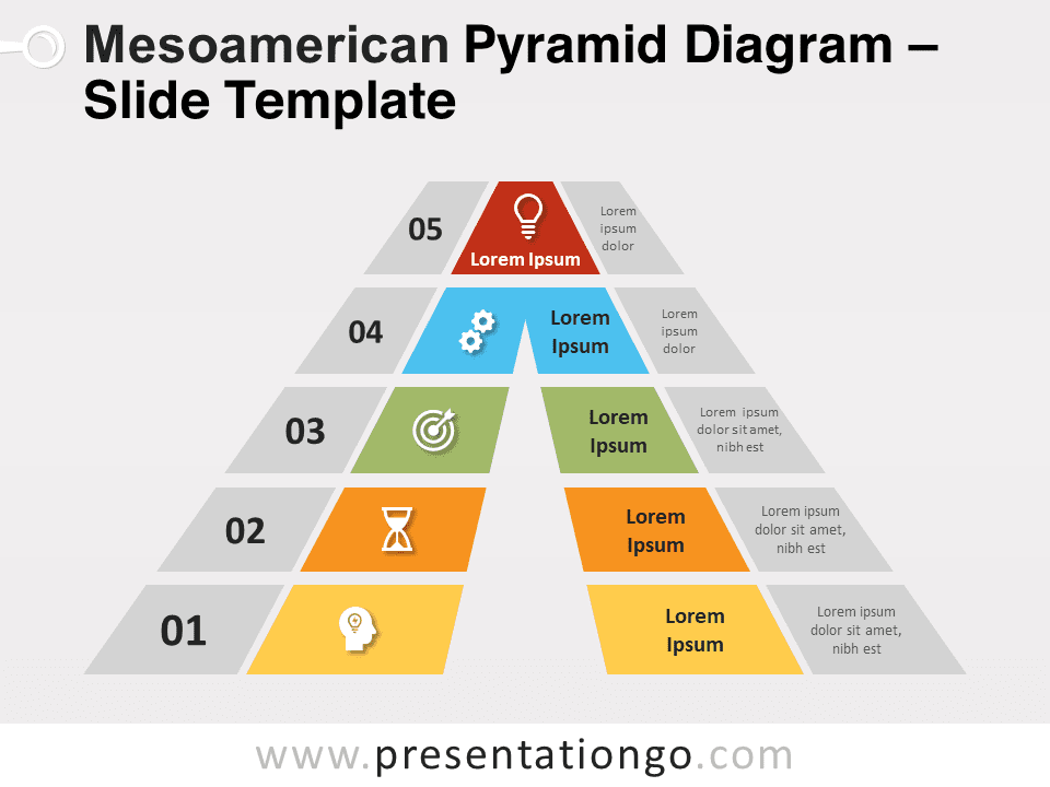 Diagrama de Pirámide Mesoamericana - Gráfico Gratis Para PowerPoint Y Google Slides