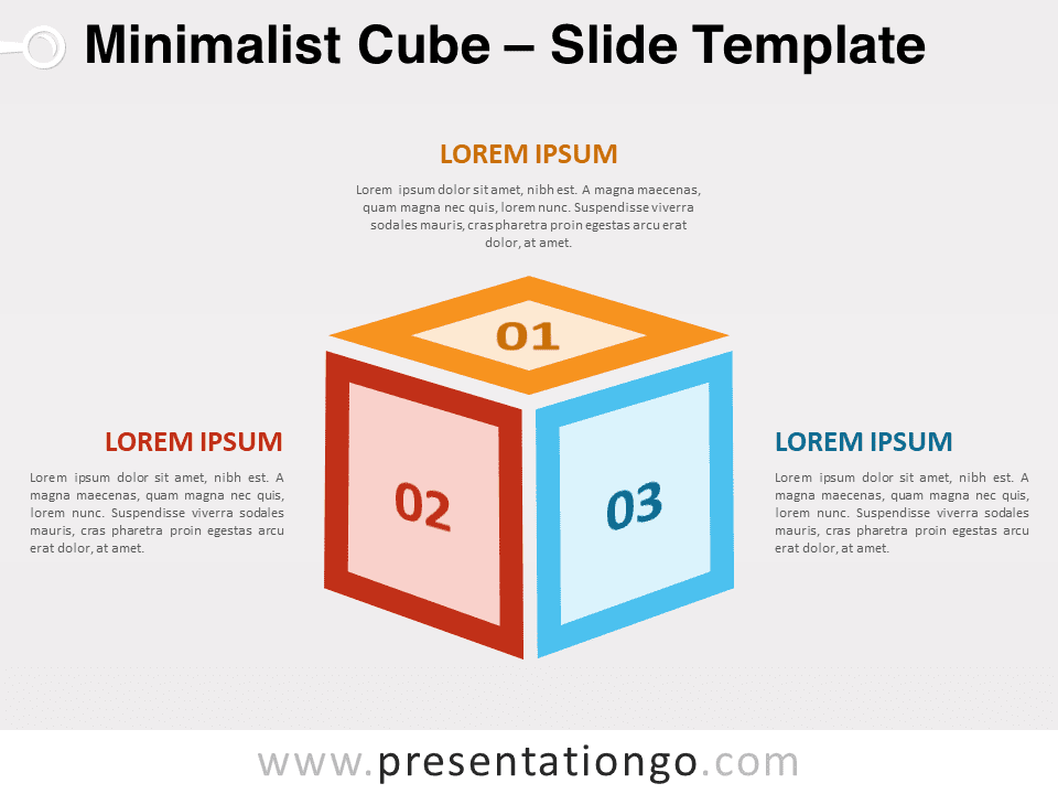 Cubo Minimalista Gráfico Gratis Para PowerPoint Y Google Slides