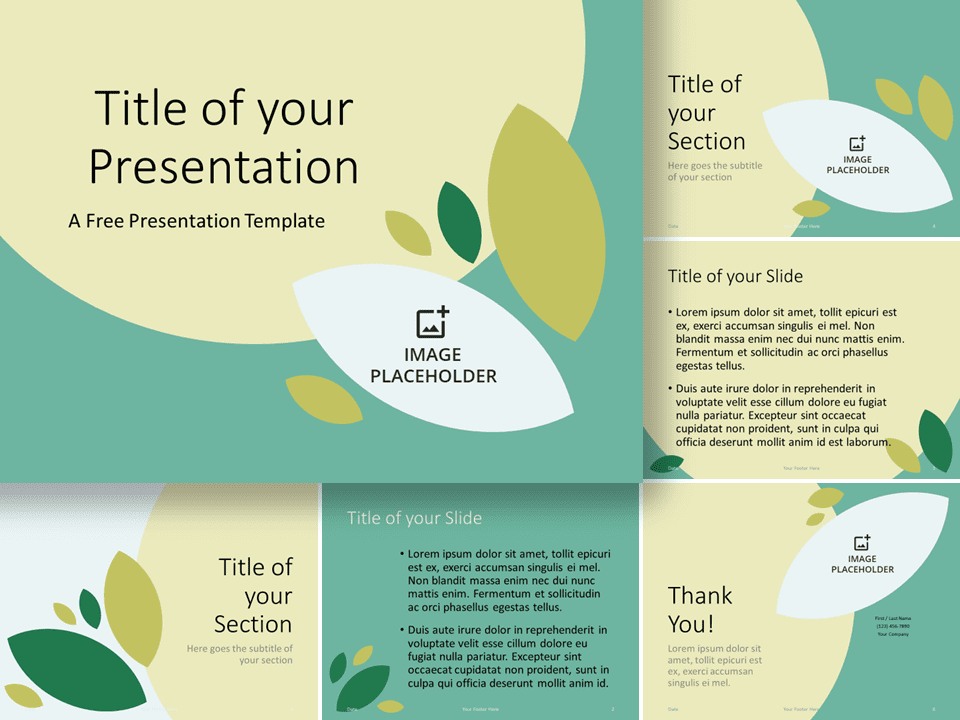 Plantilla Gratis de Hojas de Té Para PowerPoint Y Google Slides