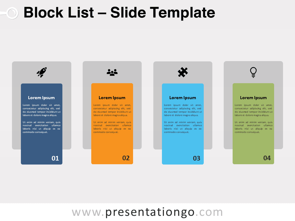 Lista de Bloques - Gráfico Gratis Para PowerPoint Y Google Slides