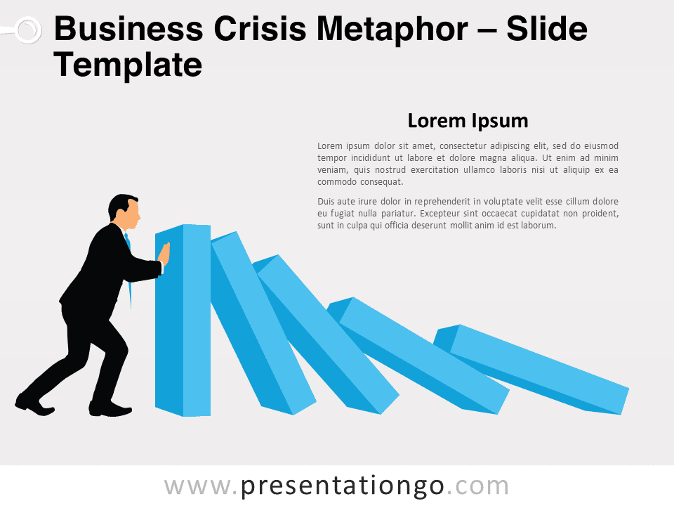 Metáfora de Crisis Empresarial - Gráfico Gratis Para PowerPoint Y Google Slides