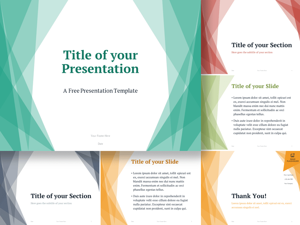 Plantilla Gratis de Polígonos de Cristal Para PowerPoint Y Google Slides