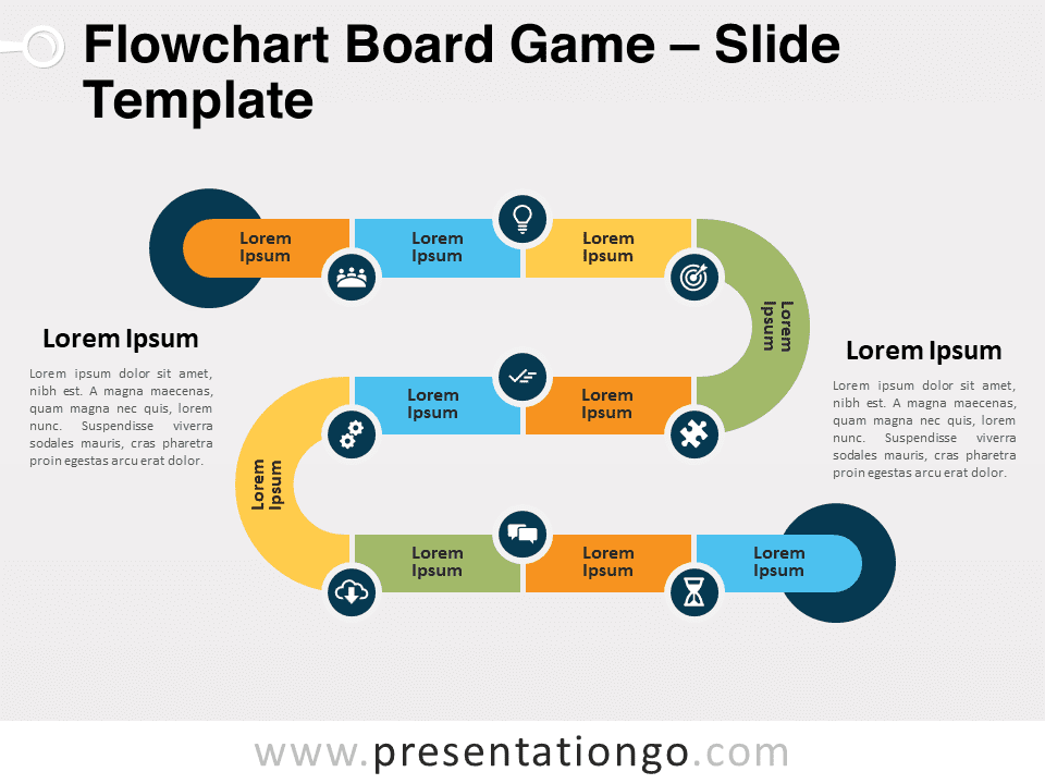 Juego de Tablero de Flujo - Diagrama Gratis Para PowerPoint Y Google Slides