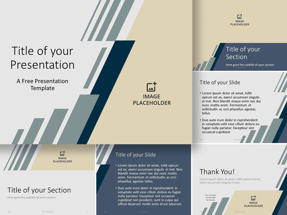 Plantilla Gratis de Paralelogramos Abstractos Para PowerPoint Y Google Slides