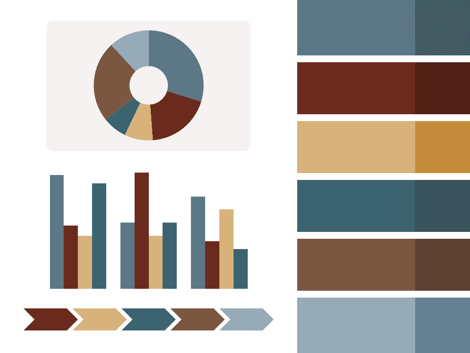 Paleta de Colores Gratis Personalizada "Pizarra y Tierra" Para PowerPoint